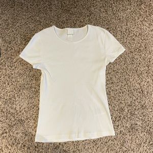 H&M, fitted tee, white, lightly worn, size S